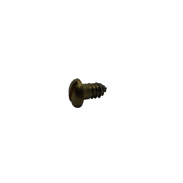 Suburban Bolt And Supply Wood Screw, #10, 2-1/2 in, Plain Brass Round Head A3280120232R
